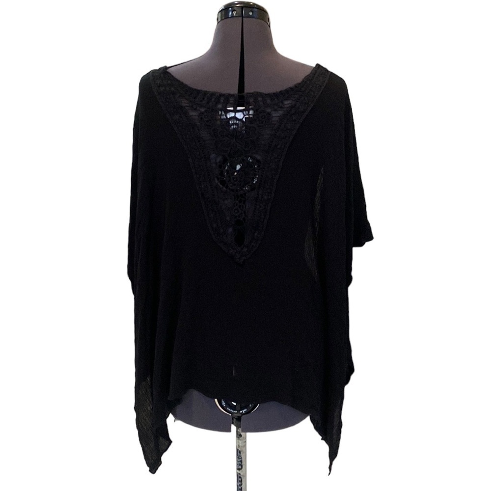 ACCESSORY ST LIGHT BLack SHEER CARDIGAN - ONE SIZE FITS MOST Sz Small Sleeveless